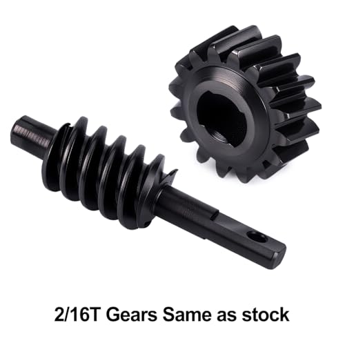 GOUPRC 2/16T Steel Differential Gear Worm Gear for SCX30 1/30 Axial RC Crawler Upgrades, 2 Pairs - style: 16T of 2 Pairs