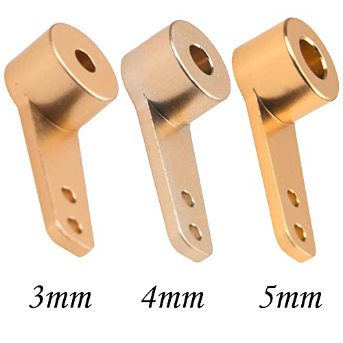 4PCS Aluminum RC Airplane Steering Servo Arm Horn Rocker Arms for RC Quadcopter Fixed Wing Parts (3mm) - size: 3mm