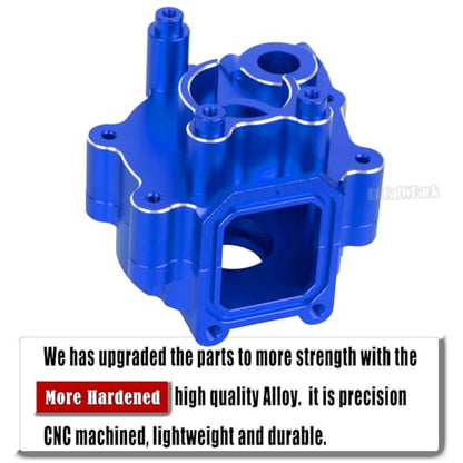 RC Center Gearbox & Front or Rear Transmission Case Upgrades Part for 1/5 Kraton 8S BLX Outcast 8S BLX,Aluminum Alloy Front or Rear Gearbox & Center Transmission Gearbox Hops Up,Navy Blue - color: Navy Blue - (Gearbox)
