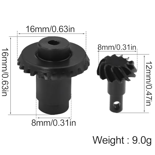 4Pcs 12/20T or 12/24T Steel Alloy Overdrive Helical Axle Gear Set for FMS 1/24 FCX24 FCX18 RC Crawler Car Metal Gear Upgrade Part (12/20T)
