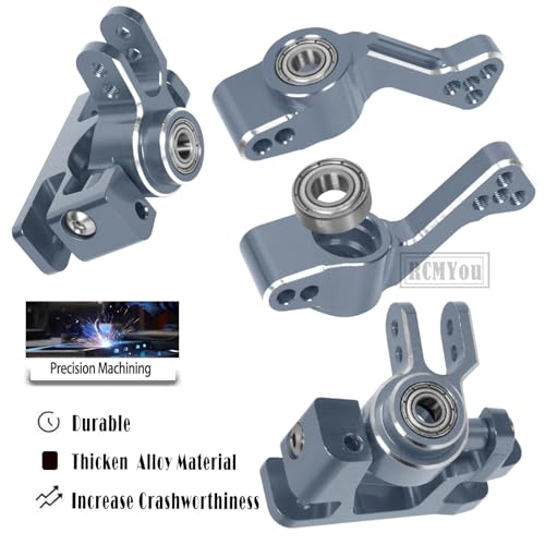 RC Upgrades Part for 1/10 Slash 4x4/Slash 4x4 VXL,Alloy Caster Block,Steering Blocks,Rear Stub Axle Carriers w/4pcs Wheel Hex & Bearings,Titanium - color: Titanium - Upgrades Part