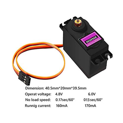 MG996R Digital Servo Motor 4Pack 55g Metal Gear | Metal gear, 55g torque, digital precision, fits Arduino/Futaba JR, ideal for RC car/boat/robot. - style: 4PCS MG996R