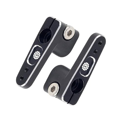 2PCS 15T SCX24 Servo Horn for EMAX ES08MA Suitable for Axial SCX24 AX24 90081 Etc 1/24 RC Crawler Car Upgrades (Black) - color: Black
