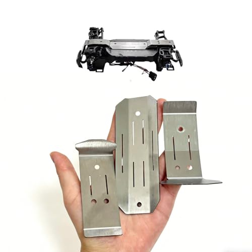 Stainless Steel Chassis Guard Skid Plate for 1/16 Mini Maxx 4WD RTR Brushless Monster Truck, Compatible with Traxxas 107154-1, RC Upgrade Protection Parts