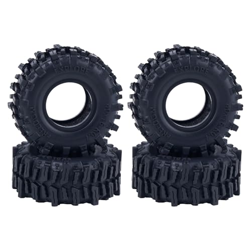 DJX 40 * 16mm 0.7" Tires Super Soft & Sticky Tire for Axial SCX30 Redcat Ascent-32 1/30 1/32 RC Crawler Car Upgrades Parts