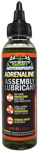 Hot Shot's Secret Adrenaline Assembly Lube, 4 oz | Protects engine components during assembly while helping prevent dry starts and corrosion.