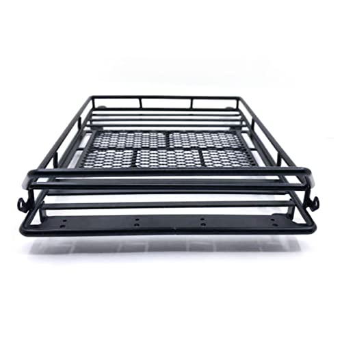 1Pc Car Luggage Carrier Roof Rack Storage Shelf with Light Bar Rc Crawler Accessory for Vehicles for Cargo Transport and Decoration