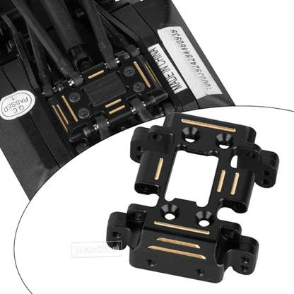 RC Upgrades Part for 1/18 Ascent-18,Aluminium Front & Rear Portal Axles,Brass Outer Portal Housing,Diff Cover,Skid Plate,Servo Mount,Steering Knuckle,Steering Link,Black - color: Black W/Black