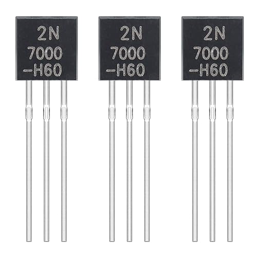 2N7000 Mosfet Transistor TO-92 N-Channel Feld Effect Transistor 200mA 60V (Pack of 100pcs) - style: 2N7000