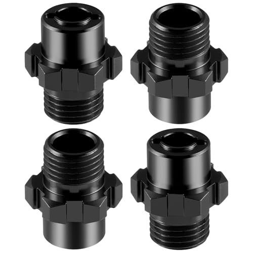 4Pcs Aluminum Alloy RC Hex Combiner Wheel Hex Hub Adapter Upgrades for 1/8 Tra-xxas Jato VXL 2S RC Monster Trucks (Black) - color: Black