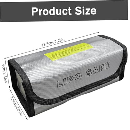 Lipo Battery Bag, Fireproof Safety Protection Battery Bag Explosion-Proof Functional Storage Guard Safe Pouch Lithium Storage Box Lipo