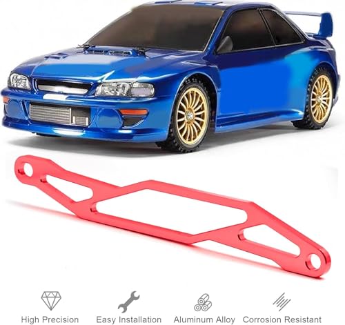 TT02 Battery Plate Aluminum Alloy Battery Holder Mount Plate for Tamiya 1/10 TT02 RC Car Chassis - CNC Machined Upgrade Part - Easy Install - Fits 7.2V/7.4V LiPo/NiMH Packs - color: Red