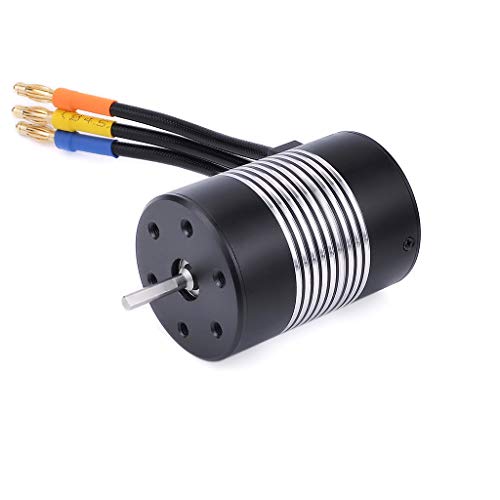 3650 5900KV Sensorless Brushless Motor 120A Brushless ESC & Program Card Waterproof Motor ESC Combo 3.175mm Shaft for 1/10 RC Car Truck