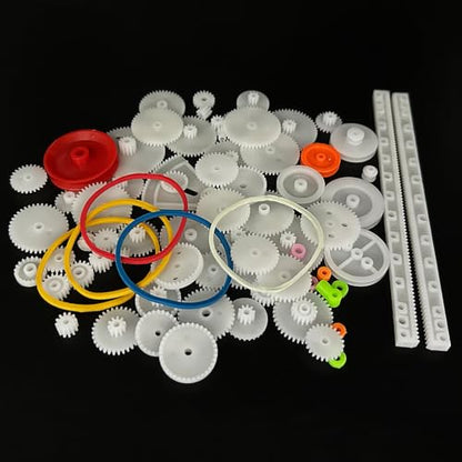 75PCS Plastic Gears Set Motor Gears for Motor DIY Model Toy RC Car Helicopter Gear Replacement