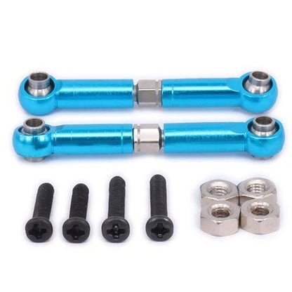 Replacement Part For 2PCS Front Upper Suspension Arm 44-55mm Tie Rod For Rc Hobby Model Car 1-12 12428 12423 Upgraded Parts Desert Buggy - (Color: Blue) - color: Blue
