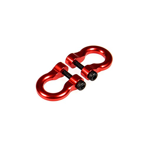 4PCS 1:10 Aluminum Metal D-Ring Tow Shackle Red for 1/10 Traxxas TRX-4 RC Crawler Car