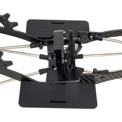 Carbon Fiber LCG Chassis Kit Frame Rails Skid Plate CMS Servo Panhard Mount for 1/10 RC Rigs Crawler Capra SCX10 II VS4-10 Comp Builds DIY Parts (Full Chassis Kit) - style: Full Chassis Kit