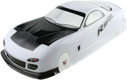 1/10 Scale RC Painted Drift Racing Touring OnRoad Car Body Shell, No Cut, 1:10 Scale, RX7 White (Body Shell Only) - style: Body Shell Only