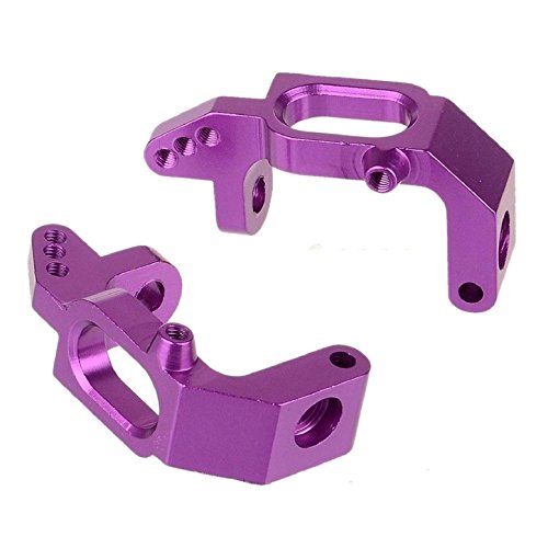Share Goo Aluminum Steering Knuckle Hub Mount Upgrade 102010 102011 102012 Part Set Compatible with 1/10 RC HSP Volcano EPX Monster Model Car Purple