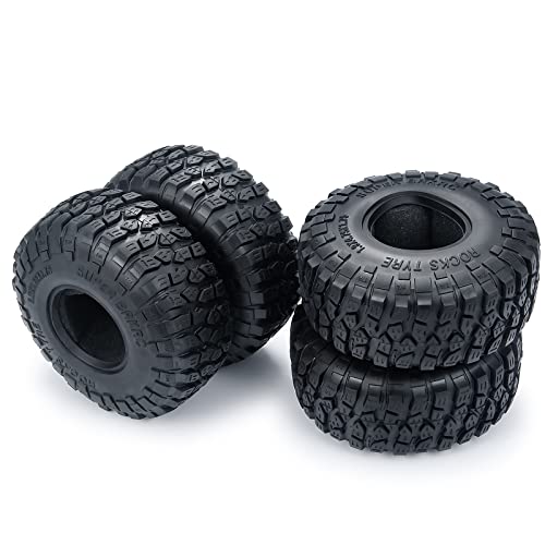 RC Rubber 1.9 Crawler Tires 120MM 4PCS Set for 1/10 Scale SCX10 D90 Wraith 90048 90018 RR10 RC Crawler Car