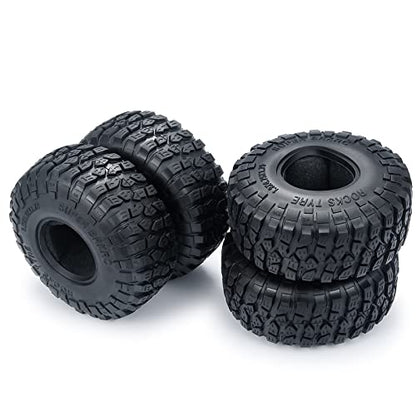 RC Rubber 1.9 Crawler Tires 120MM 4PCS Set for 1/10 Scale SCX10 D90 Wraith 90048 90018 RR10 RC Crawler Car