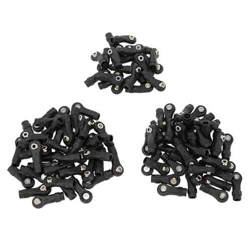 MEUS RACING 100Pcs M4 Plastic Rod Ends Nylon Link Ball Ends for 1/10 SCX10 TRX4 RC Car Upgrade Parts (Section B)
