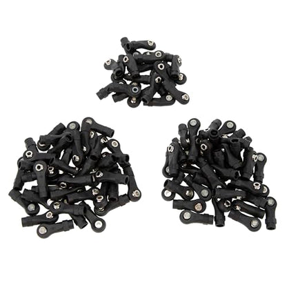 MEUS RACING 100Pcs M4 Plastic Rod Ends Nylon Link Ball Ends for 1/10 SCX10 TRX4 RC Car Upgrade Parts (Section B)