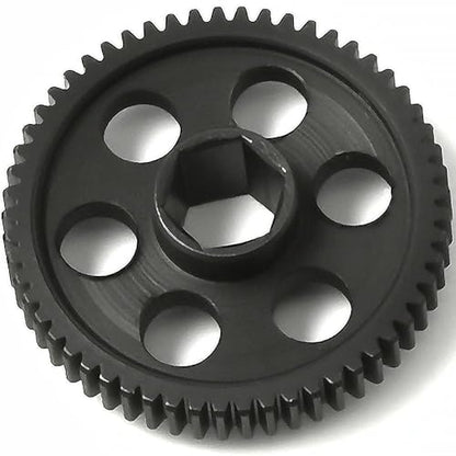 0.5Mod 57T & 59T Steel Spur Gear Main Gear CNC Machined Hardened Steel Upgrade for Arrma Granite Typhon Mojave Grom 1:18 1:16 1:14 Losi 1/12 RC Car Truck Replacement of #ARA311196 - size: 59T