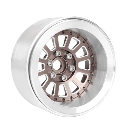 Aluminum 2.2" Beadlock Wheel Offset -10mm Metal Rims for SCX10 RR10 TRX4 VS4-10 Gen8 1/10 RC Crawler Car Upgrade Parts (12-Spoke, Bronze) - color: 12-Spoke, Bronze