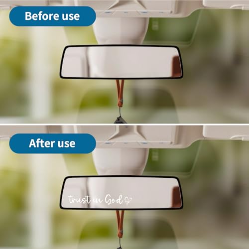 3 Pcs Love Cross Rearview Mirror Window Sticker,Tension Resistant Rear Windshield Body Decorative Sticker,Waterproof Self-Adhesive Decoration,Fits for Most Cars Trucks Suvs (White)