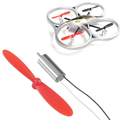 4pcs 8520 Brushed Motors 8.5x20mm Motor 3-5V 0.15A 35000RPM-50000RPM 8520 Motor Hollow Cup Drone Motor + 4pcs CW CCW Propeller Compatible with FPV RC Quadcopter