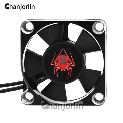 RC Car Metal Motor Cooling Fan 25mm 30mm 35mm 40mm 50mm RC Heatsink 28000RPM ESC Cooling Fans Silvery-Black for 1/8 1/10 1/12 Truck Off Road Crawler Car 540 550 Brushless OR Brushed (30mm)