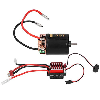 VGEBY 540 Brushed Motor, High Torque RC Car Motor with 360A ESC for 1/10 Scale Model (55T) T-Plug Compatible