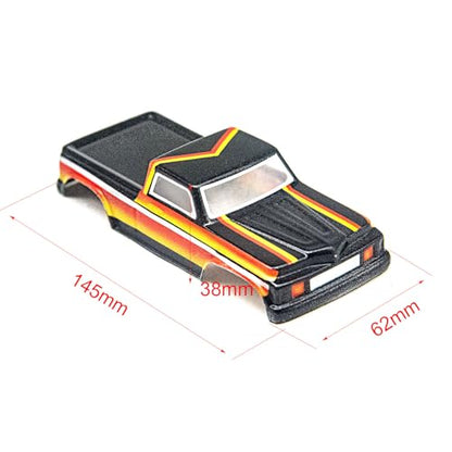 Hobby Axial 1/30 RC Crawler Plastic Clear Body Shell for SCX30 Ford Bronco Hand-Painted Graffiti DIY Upgrades (Model 4)