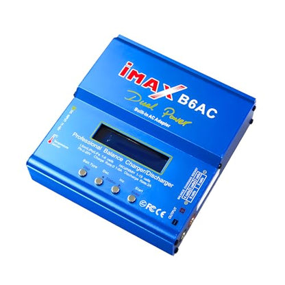 Sale B6AC Lipo Battery Charger Balance Charger Discharger RC Battery Charger with Dual AC/DC Power Supply for RC Car Plane Boat