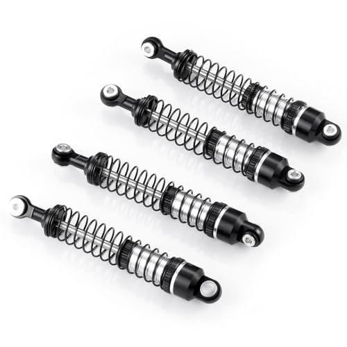 RCLIONS RC Car Shocks 62mm Oil Shock Absorber for 1/18th Redcat Ascent RC Crawler Car Upgrade Parts (Black)