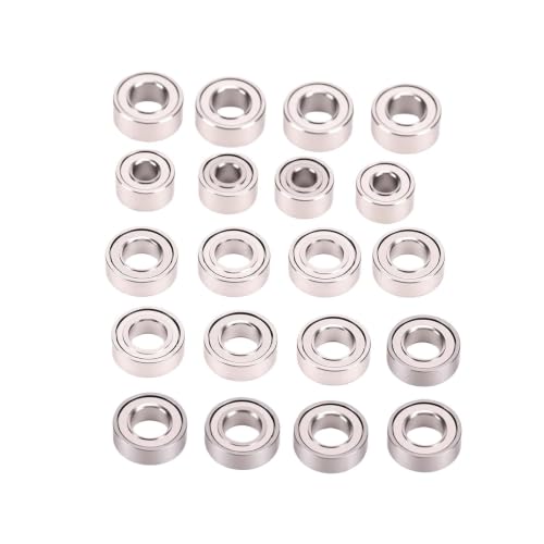 Dpofirs Stainless Steel Upgrade Bearing Kit 20-Piece | 3x6x2mm 3x6x2.5mm 2x5x2.5mm for Axial SCX30 RC Crawler