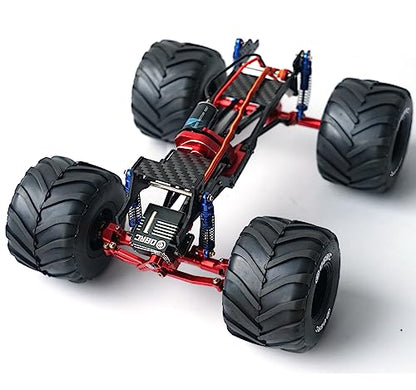 OGRC 1.0" Monster Truck Wheel Tires for SCX24 1/24 RC Crawler Car, 70*49mm | Monster Truck Wheel Rim Tires, M1 Compound, for FMS FCX24 SCX24 B17 Axial 1/24 RC Crawler, Silver - color: Silver