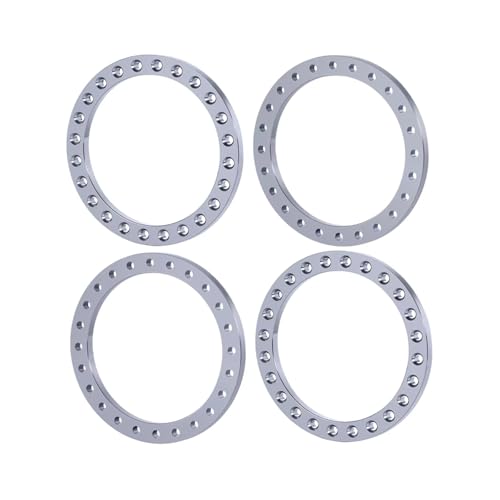 RC Car Upgrade Part For Traxxas For UDR 1/7 4PCS CNC Aluminum Wheel Outer Beadlock RC For Rock Crawler For Buggy Truck Upgrade Repairs Parts(Titanium)