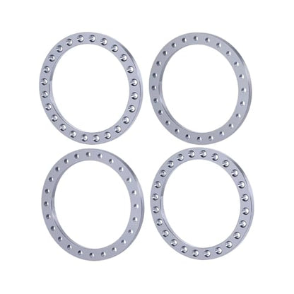 RC Car Upgrade Part For Traxxas For UDR 1/7 4PCS CNC Aluminum Wheel Outer Beadlock RC For Rock Crawler For Buggy Truck Upgrade Repairs Parts(Titanium)
