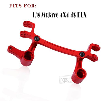 Aluminum Steering Bellcranks Servo Saver Upgrades Part for 1/8 Mojave 4X4 4S BLX RC Car,Drag Link Set w/Bearings Hops Up,Replaces ARA340200 Red - color: Red(steering)
