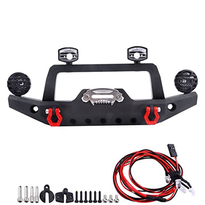 Metal Bumper Mount Set & RC Car Body Clips w/Pull Tabs for TRX-4 Axial SCX10 SCX10 II 90046 SCX10 III AXI03007