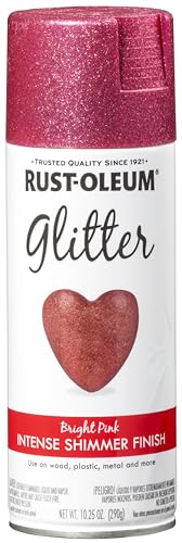 Rust-Oleum 301818 Specialty Glitter Spray Paint, 10.25 oz, Bright Pink - color: Bright Pink, size: 10.25 Ounce (Pack of 1)