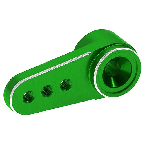 3Pack Aluminum 15T Servo Arm RC Mini Servo Horns Compatible with Emax ES08MA Servo Fit for Axial SCX24 1/24 RC Crawler (Green) - color: Green