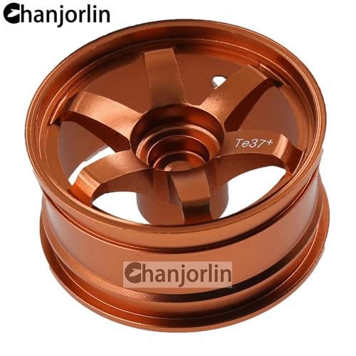 1/10 RC On Road Drift Wheels Rims Hex 12mm Alloy Aluminum Rally Racing Hubs for 1:10 Scale Touring Street Car Tires Tyres Tamiya TT01 TT02 A959 PTG2 HPI KYOSHO HSP XV02 XV01 4PCS (Gold) - color: Gold