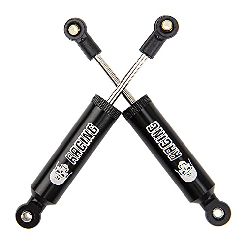 4Pcs Shock Absorber Damper Internal Spring 90mm Aluminum Alloy Shocks Compatible with Axial SCX10 90046 HSP HPI Traxxas TRX4 Redcat 1/10 RC Crawler Car (Black) - color: Black