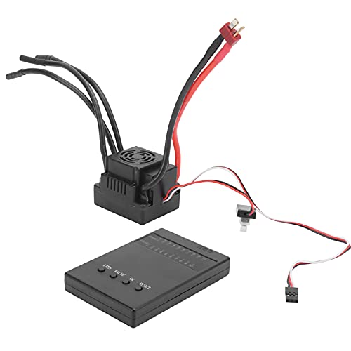Waterproof 120A Brushless ESC for RC Car, Remote Control Brushless ESC with Programming Card, 600A Peak Current, 5.8V/3A SBEC, Compatible with 1/8 1/10 RC Vehicles