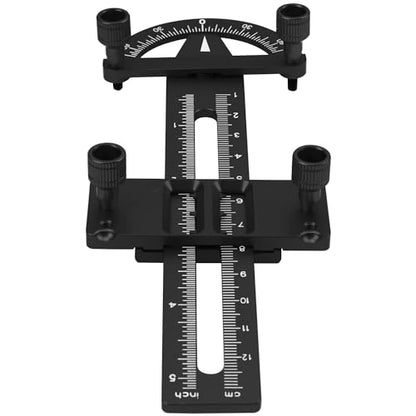 Aluminum Shock Synchronizer Ruler Balance Measurement Tool Compatible with 1/10 1/12 Axial SCX10 TRX4 Tamiya TT02 TT02 CC01 MST XV01 TF2 RC Car (Black) - color: Black