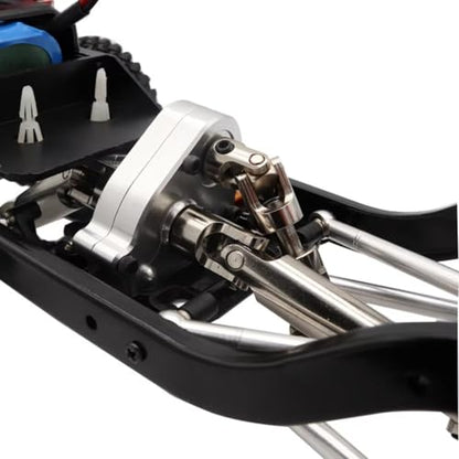 RC Upgrade Accessories for MN128 MN86 MN86S MN86K MN86KS for MN G500 1/12 Metal Transmission Gearbox Transfer Case RC Crawler Car Upgrade Parts(Silver) - color: Silver