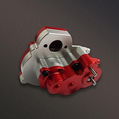 RC Climbing Car Metal Transmission Center Gearbox Transmission Case with Gear for FMS 1/24 FCX24 RC Crawler Upgrade Parts Accessories - color: Red Gearbox + Gear